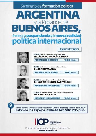 Seminario de formación política nueva realidad mundial y regional y oportunidades para Argentina y la provincia de Buenos Aires