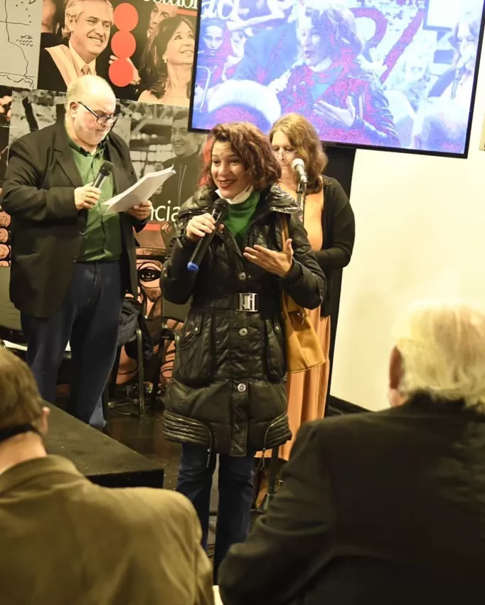 María de Los Ángeles Crovetto en la inauguración de Maravillosa Furia