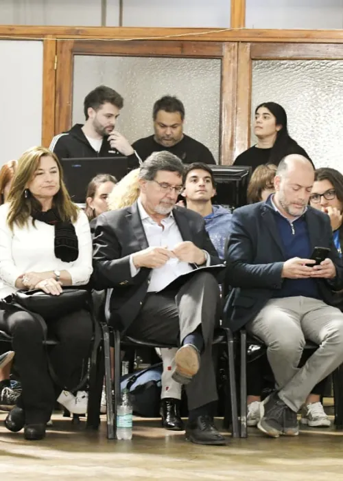 Estela Diaz y Alberto Sileoni presentes en la charla de García Linera